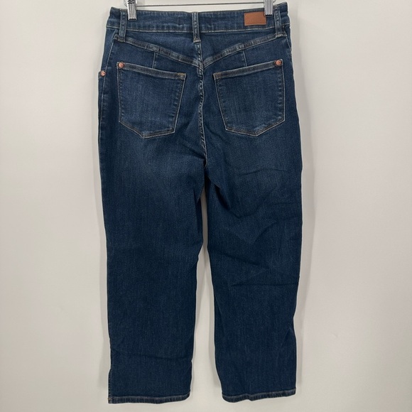 Judy Blue High Waist Crop Straight Leg Dark Denim Jeans Size 29 - Picture 4 of 4